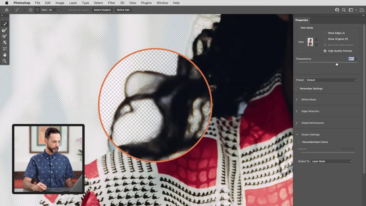 Painting between fingers with Subtract mode to remove background gaps