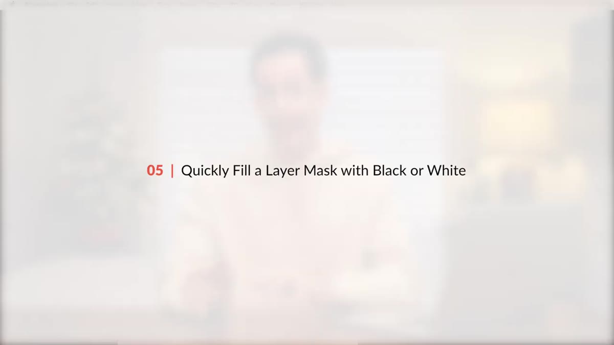 Layer mask filled using keyboard shortcut workflow