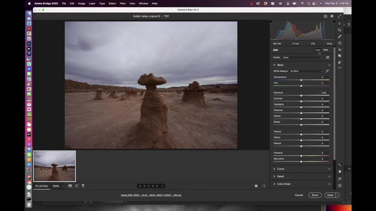 Masking panel open, Select Sky option highlighted
