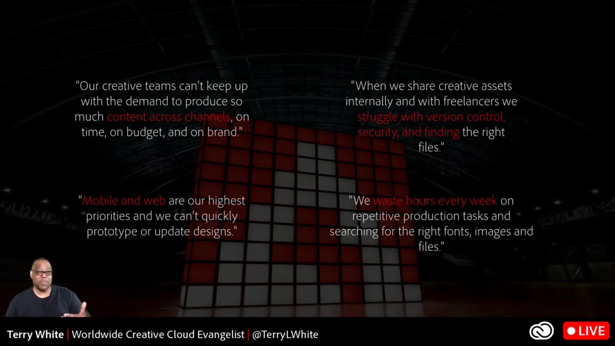 Terry White explaining stock leading to direct client work
