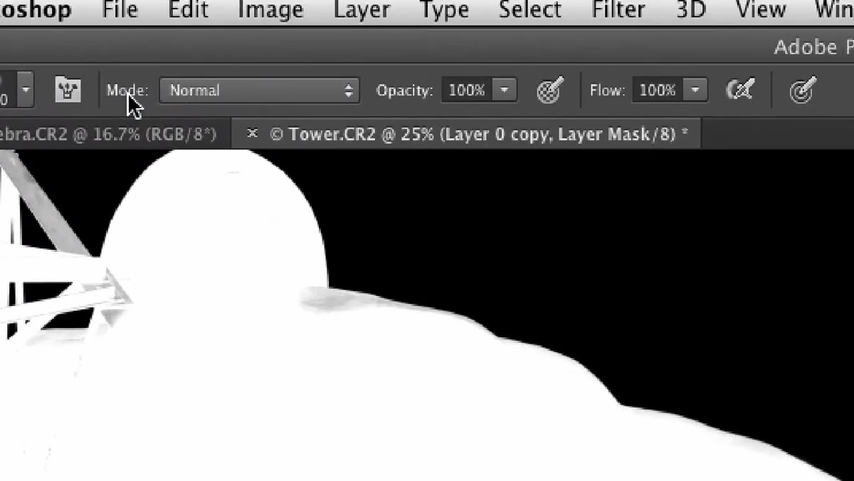 Blending mode dropdown in Options Bar showing Hard Mix selected