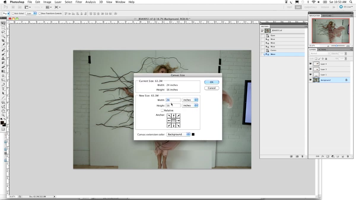 Zoomed-in selection around the foot area in Photoshop