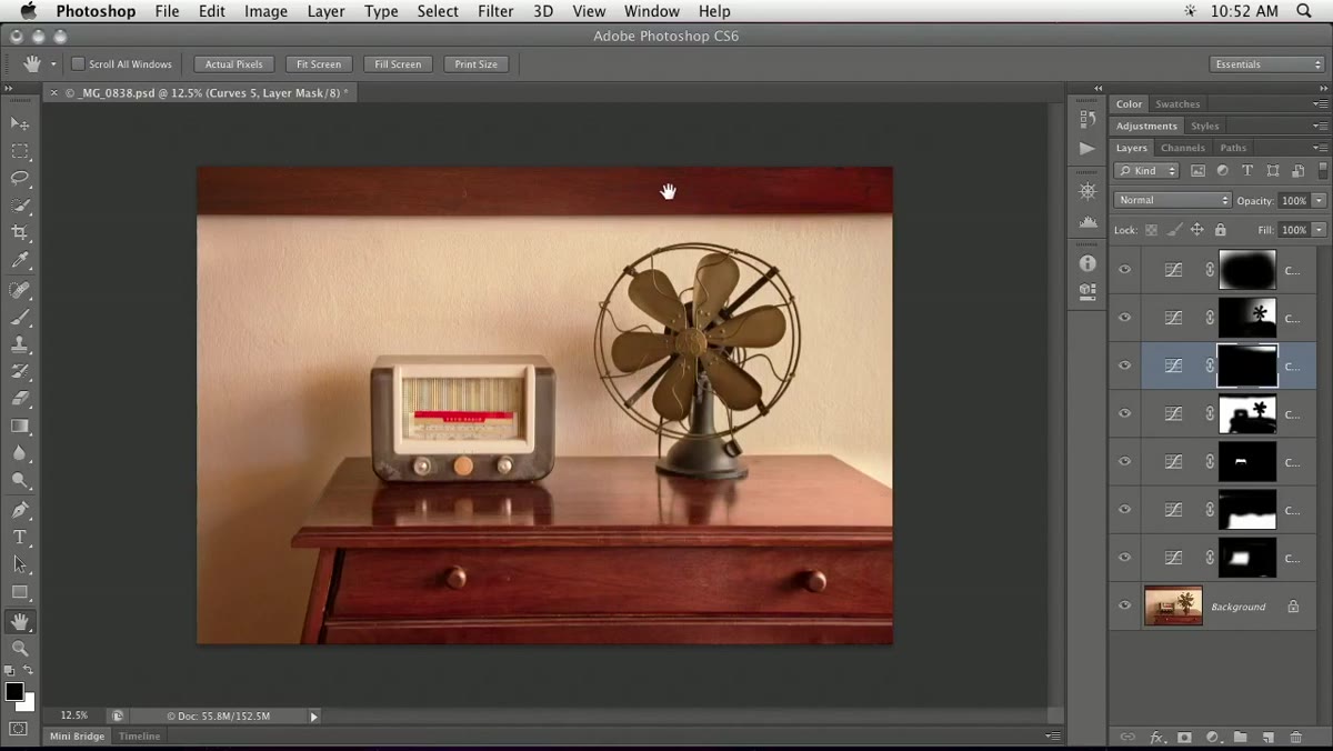 Identifying which mask controls a specific region of the image