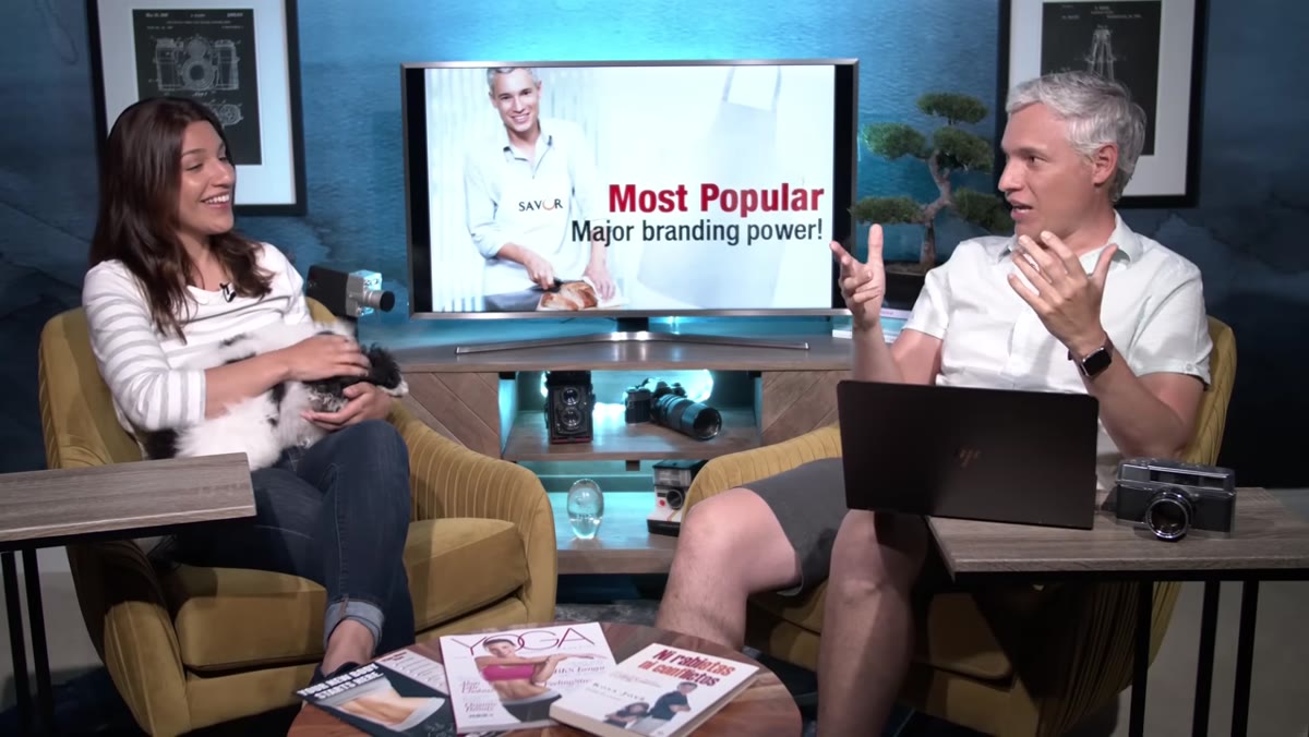 Tony showing examples of his own photos found in unexpected placements