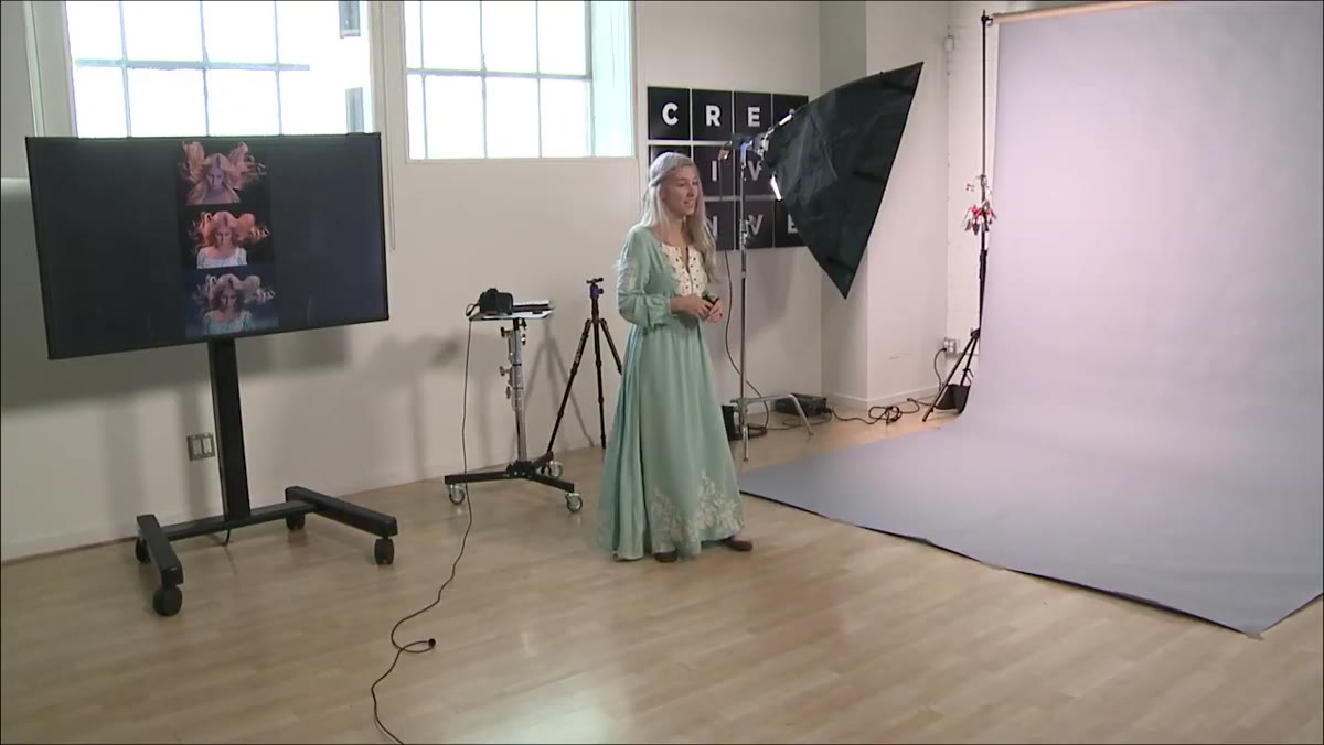 Final costumed shot taken to match specific background composite position